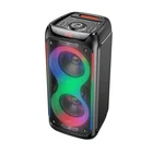 Беспроводная портативная Bluetooth колонка с микрофоном HOCO Precious RGB Light BT speaker DS54 40Вт Черный