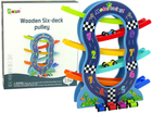 Ігровий набір LEAN Toys Wooden Slide 6 Levels Cars Numbers (5904665990292)