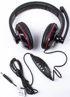 Навушники Gembird MHS-U-001 USB 2.0, накладні, регулятор гучності, кабель 2 м Black/Purple