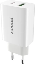 Мережевий зарядний пристрій Proove Rapid 20W (Type-C+USB) White (349150003)