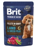Влажный корм Brit Premium Fillets in Gravy Lamb & Green Peas для собак малых пород