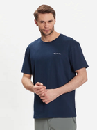 Футболка бавовняна чоловіча Columbia CSC Basic Logo Short Sleeve 1680053474 XXL Темно-синя (195978524303)