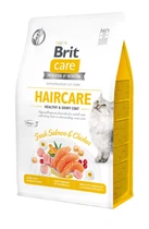 Сухой корм для кошек Brit Care Cat GF Haircare Healthy & Shiny Coat со сложным уходом за шерстью с лососем и курицей