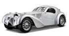 Metalowy model samochodu BBurago Bugatti Atlantic 1936 1:24 srebrny (4893993220922)