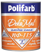 Эмаль Polifarb DekoMal ПФ-115 синяя, 2,7 кг