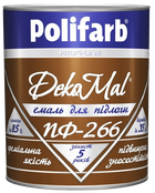 Эмаль Polifarb DekoMal ПФ-266 желто-коричневая, 0,9 кг