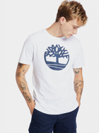 T-shirt męski bawełniany Timberland TB0A2C2R L Biały (193393784340)