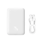 Повербанк мини 10000 mAh 20W беспроводная зарядка для айфона Qi 15W Baseus Magnetic Mini PPCX030002 Power Bank MagSafe быстрая зарядка QC3.0+PD3.0 White