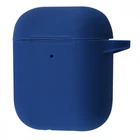 Чехол силиконовый с карабином Wave Premium Silicone Case для Apple AirPods 1/2 blue cobalt