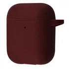 Чехол силиконовый с карабином Wave Premium Silicone Case для Apple AirPods 1/2 bordo
