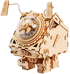 3D Puzzle drewniane Robotime Rokr Pozytywka Steampunk Pies 14.6 x 14.6 x 13.1 cm 110 elementów (6946785122831)