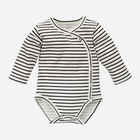 Дитяче боді Pinokio Happy Day Buttoned Longsleeve Bodysuit Stripped 56 см Білий/Чорний (5901033218330)