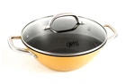 Gipfel кастрюля со стеклянной крышкой select orange 26см/3л чугун желтый (70#2145)