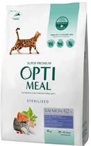 Сухой корм для кошек Optimeal Adult Cat Sterilised Salmon для стерилизованных/кастрированных с лососем