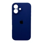 Защитный чехол-накладка Silicone Full Case AA Camera Protect для Apple iPhone 16 Navy Blue (FullAAi16-39)