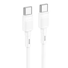 Зарядний кабель HOCO X83 Victory Type-C to Type-C Cable 60W 3A 1m White