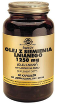 Naturalny suplement diety Solgar Olej z siemienia lnianego tłoczony na zimno 90 kapsułek (3398401570800)