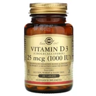Витамин Д3 Solgar Vitamin D3 25 мкг 1000 МЕ 180 таблеток