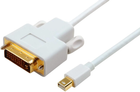 Адаптер MicroConnect mini-DisplayPort 1.2 - DVI-D (24+1) Dual-Link 2 м White (MDPDVI2)