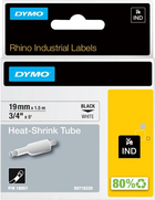 Термозбіжна трубка Dymo RhinoPro Heat Shrink Tubing 19 мм x 1.5 м Black/White (71701180575)