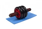 Потрійний ролик для пресу EasyFit з килимком Червоний