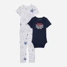 Детский летний комплект (боди 2 шт + штанишки) для мальчика Tommy Hilfiger 767841109 80 см Разноцветный (1159819935)