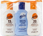 Zestaw podróżny Malibu Balsam do opalania Spf 15 100 ml + Balsam do opalania Spf 20 100 ml + Balsam po opalaniu 100 ml (5025135114427)