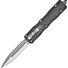 Ніж автоматичний Microtech Dirac Double Edge (довжина: 185мм, лезо: 75мм), чорний