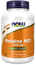 Аминокислота NOW Foods Betaine HCl 648 мг
