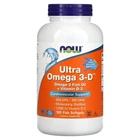 Омега 3-D Ультра, Omega 3-D, 600 EPA/300 DHA 180 рыбных гелевых капсул Now Foods (2000003166107)