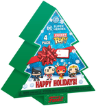 Набір фігурок Funko Pocket POP DC Comics Super Heroes Happy Holidays 4 шт (0889698655422)