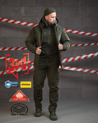 Тактичний демісезонний костюм 3 в 1 SoftShell куртка+ветровка+штани 2XL олива (90119)