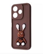 Чехол Pretty Things Case Xiaomi Redmi 13 4G/Poco M6 4G/Note 13R brown/rabbit