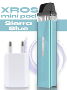 Pod система электронная сигарета Vaporesso XROS Mini Sierra Blue под подик электронка перезаправляемая многоразовая вапорессо искрос мини вейп стартовый набор для вейпинга с картриджем 2 мл corex + зарядный блок ACG