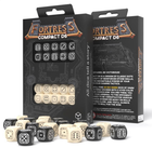 Zestaw kości Q-Workshop Fortress Compact D6 RPG Dice Kit Forteca 20 elementów Czarne i Beżowe (5907699497393)