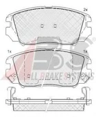 Колодка тормозов. диск. HYUNDAI GRANDEUR передн. (выр-во ABS) A.B.S. (37525)