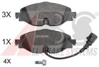 Колодка гальм. диск. SKODA OCTAVIA 2012-VW GOLF VII 2012-AUDI A3 передн. (вир-во ABS) A.B.S. (37958)