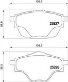 Гальмівні колодки дискові Brembo (P61124)