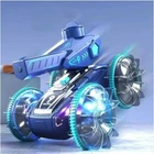 Радіокерований танк амфібія з водяною гарматою 1841-1 Remote Control Car плаваючий від USB Синій