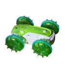 Трукова машинка перевертень на радіокеруванні Remote control car 1841-2 LED USB Зелена