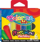 Пластилін Colorino Стандартні кольори, 6 кольорів 100 г (13871PTR)