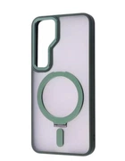 Чехол WAVE Premium Attraction Case with MagSafe Samsung Galaxy S24 с подставкой Green
