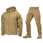 Форма M-Tac Куртка SoftShell Tan + Штани Aggressor Gen II Flex Coyote Brown розмір XL