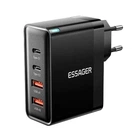Сетевое зарядное устройство Essager 100W GaN 4 Travel Charger 2 Type-C + 2 Type-A Black (ES-CD37)
