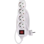 Мережевий фільтр с виключателем, 4 розетки, 1.5 мм2, 3м, White (P1423R)
