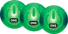 Презервативи One Glowing Pleasure Світиться в темряві 3 шт (ROZ6400230311)