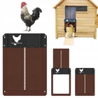 Автоматические двери для курятника Chicken House светочувствительные ворота для сельскохозяйственных животных / птиц от хищников, коричневый (94886111)