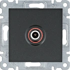Розетка TV чорний [WL3213] Lumina Hager