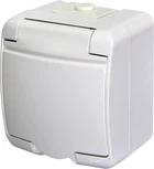 Розетка с заземлением наружная с крышкой IP54 белая [4668015] RHE-1s ETI