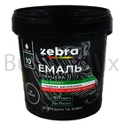 Емаль акрилова для дерева, металу та бетону ZEBRA 0,7 кг RAL 9005 90 чорна глянцева